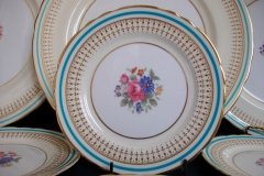 AYNSLEY PORTRUSH TEAL BLUE #7429- BREAD & BUTTER PLATES  .....   http://jaapiesfinechinastore.com