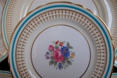 AYNSLEY PORTRUSH TEAL BLUE #7429- BREAD & BUTTER PLATES  .....   http://jaapiesfinechinastore.com