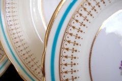 AYNSLEY PORTRUSH TEAL BLUE #7429- BREAD & BUTTER PLATES  .....   http://jaapiesfinechinastore.com