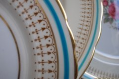 AYNSLEY PORTRUSH TEAL BLUE #7429- BREAD & BUTTER PLATES  .....   http://jaapiesfinechinastore.com
