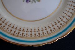 AYNSLEY PORTRUSH TEAL BLUE #7429- BREAD & BUTTER PLATES
