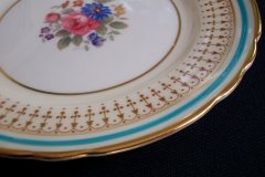 AYNSLEY PORTRUSH TEAL BLUE #7429- BREAD & BUTTER PLATES  .....   http://jaapiesfinechinastore.com