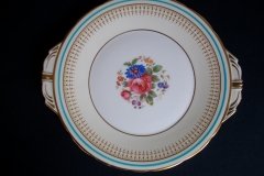 AYNSLEY PORTRUSH TEAL BLUE #7429- CAKE SERVING  PLATE  .....   http://jaapiesfinechinastore.com