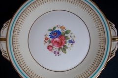 AYNSLEY PORTRUSH TEAL BLUE #7429- CAKE SERVING  PLATE  .....   http://jaapiesfinechinastore.com