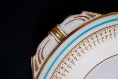 AYNSLEY PORTRUSH TEAL BLUE #7429- CAKE SERVING  PLATE  .....   http://jaapiesfinechinastore.com