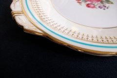 AYNSLEY PORTRUSH TEAL BLUE #7429- CAKE SERVING  PLATE  .....   http://jaapiesfinechinastore.com