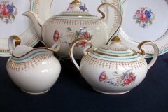 AYNSLEY PORTRUSH TEAL BLUE #7429- CREAMER   .....   http://jaapiesfinechinastore.com