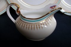 AYNSLEY PORTRUSH TEAL BLUE #7429- CREAMER   .....   http://jaapiesfinechinastore.com