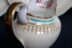 AYNSLEY PORTRUSH TEAL BLUE #7429- CREAMER   .....   http://jaapiesfinechinastore.com