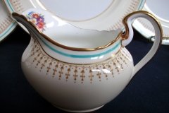 AYNSLEY PORTRUSH TEAL BLUE #7429- CREAMER   .....   http://jaapiesfinechinastore.com