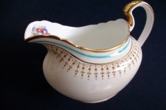 AYNSLEY PORTRUSH TEAL BLUE #7429- CREAMER   .....   http://jaapiesfinechinastore.com