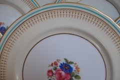 AYNSLEY PORTRUSH TEAL BLUE #7429- DINNER PLATES  .....   http://jaapiesfinechinastore.com