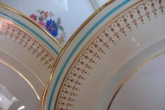 AYNSLEY PORTRUSH TEAL BLUE #7429- DINNER PLATES  .....   http://jaapiesfinechinastore.com