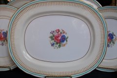 AYNSLEY PORTRUSH TEAL BLUE #7429- PLATTER 13 1/4"  .....   http://jaapiesfinechinastore.com