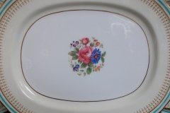 AYNSLEY PORTRUSH TEAL BLUE #7429- PLATTER 13 1/4"  .....   http://jaapiesfinechinastore.com