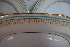 AYNSLEY PORTRUSH TEAL BLUE #7429- PLATTER 13 1/4"  .....   http://jaapiesfinechinastore.com