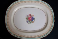 AYNSLEY PORTRUSH TEAL BLUE #7429- PLATTER 13 1/4"  .....   http://jaapiesfinechinastore.com