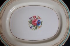 AYNSLEY PORTRUSH TEAL BLUE #7429- PLATTER 13 1/4"  .....   http://jaapiesfinechinastore.com