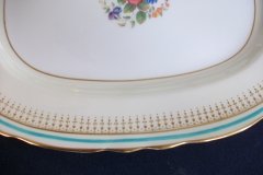 AYNSLEY PORTRUSH TEAL BLUE #7429- PLATTER 13 1/4"  .....   http://jaapiesfinechinastore.com
