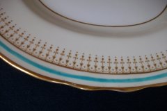 AYNSLEY PORTRUSH TEAL BLUE #7429- PLATTER 13 1/4"  .....   http://jaapiesfinechinastore.com
