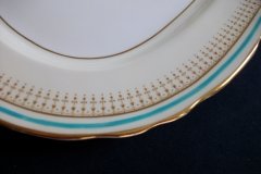 AYNSLEY PORTRUSH TEAL BLUE #7429- PLATTER 13 1/4"  .....   http://jaapiesfinechinastore.com