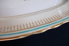 AYNSLEY PORTRUSH TEAL BLUE #7429- PLATTER 13 1/4"  .....   http://jaapiesfinechinastore.com