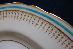 AYNSLEY PORTRUSH TEAL BLUE #7429- PLATTER 13 1/4"  .....   http://jaapiesfinechinastore.com