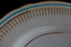 AYNSLEY PORTRUSH TEAL BLUE #7429- PLATTER 13 1/4"  .....   http://jaapiesfinechinastore.com