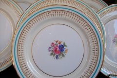 AYNSLEY PORTRUSH TEAL BLUE #7429- SALAD PLATES  .....   http://jaapiesfinechinastore.com