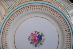 AYNSLEY PORTRUSH TEAL BLUE #7429- SALAD PLATES  .....   http://jaapiesfinechinastore.com