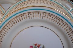 AYNSLEY PORTRUSH TEAL BLUE #7429- SALAD PLATES  .....   http://jaapiesfinechinastore.com