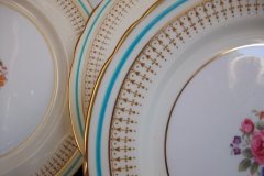 AYNSLEY PORTRUSH TEAL BLUE #7429- SALAD PLATES  .....   http://jaapiesfinechinastore.com
