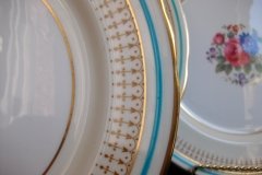 AYNSLEY PORTRUSH TEAL BLUE #7429- SALAD PLATES  .....   http://jaapiesfinechinastore.com