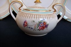 AYNSLEY PORTRUSH TEAL BLUE #7429- SUGAR BOWL  .....   http://jaapiesfinechinastore.com