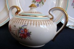 AYNSLEY PORTRUSH TEAL BLUE #7429- SUGAR BOWL  .....   http://jaapiesfinechinastore.com
