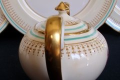 AYNSLEY PORTRUSH TEAL BLUE #7429- SUGAR BOWL  .....   http://jaapiesfinechinastore.com