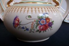 AYNSLEY PORTRUSH TEAL BLUE #7429- SUGAR BOWL  .....   http://jaapiesfinechinastore.com