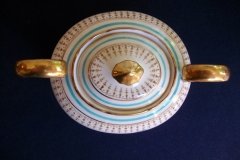 AYNSLEY PORTRUSH TEAL BLUE #7429- SUGAR BOWL  .....   http://jaapiesfinechinastore.com