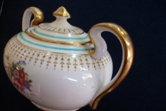 AYNSLEY PORTRUSH TEAL BLUE #7429- SUGAR BOWL  .....   http://jaapiesfinechinastore.com
