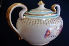 AYNSLEY PORTRUSH TEAL BLUE #7429- SUGAR BOWL  .....   http://jaapiesfinechinastore.com