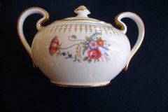 AYNSLEY PORTRUSH TEAL BLUE #7429- SUGAR BOWL  .....   http://jaapiesfinechinastore.com