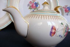 AYNSLEY PORTRUSH TEAL BLUE #7429- TEAPOT  .....   http://jaapiesfinechinastore.com