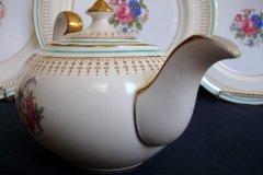AYNSLEY PORTRUSH TEAL BLUE #7429- TEAPOT  .....   http://jaapiesfinechinastore.com