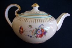 AYNSLEY PORTRUSH TEAL BLUE #7429- TEAPOT  .....   http://jaapiesfinechinastore.com