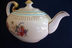 AYNSLEY PORTRUSH TEAL BLUE #7429- TEAPOT  .....   http://jaapiesfinechinastore.com