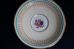 AYNSLEY #7429- PORTRUSH TEAL BLUE- CUP & SAUCER   .....   http://jaapiesfinechinastore.com