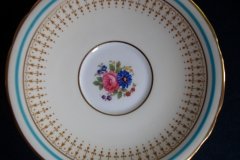 AYNSLEY #7429- PORTRUSH TEAL BLUE- CUP & SAUCER   .....   http://jaapiesfinechinastore.com