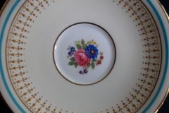 AYNSLEY #7429- PORTRUSH TEAL BLUE- CUP & SAUCER   .....   http://jaapiesfinechinastore.com