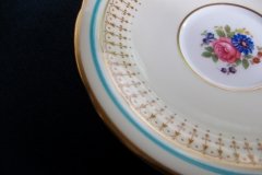 AYNSLEY #7429- PORTRUSH TEAL BLUE- CUP & SAUCER   .....   http://jaapiesfinechinastore.com