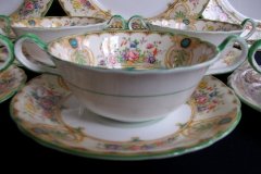 AYNSLEY REGINA- SOUP BOWL & SAUCER  ..... http://jaapiesfinechinastore.com